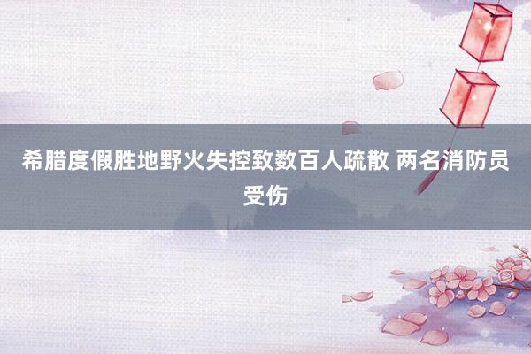 希腊度假胜地野火失控致数百人疏散 两名消防员受伤