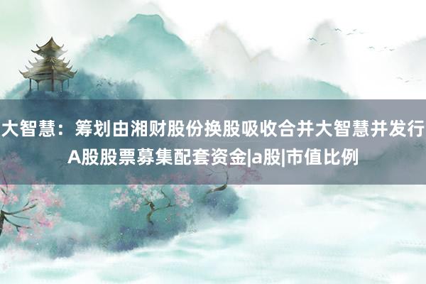大智慧：筹划由湘财股份换股吸收合并大智慧并发行A股股票募集配套资金|a股|市值比例