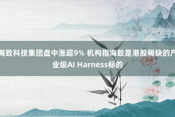 海致科技集团盘中涨超9% 机构指海致是港股稀缺的产业级AI Harness标的