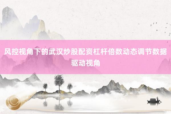 风控视角下的武汉炒股配资杠杆倍数动态调节数据驱动视角