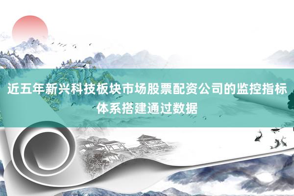 近五年新兴科技板块市场股票配资公司的监控指标体系搭建通过数据