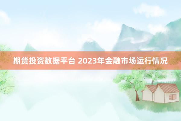 期货投资数据平台 2023年金融市场运行情况