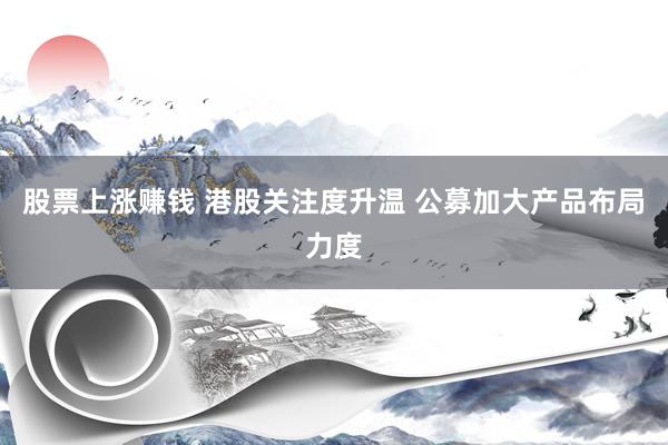 股票上涨赚钱 港股关注度升温 公募加大产品布局力度
