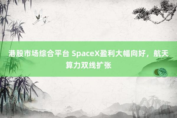 港股市场综合平台 SpaceX盈利大幅向好，航天算力双线扩张
