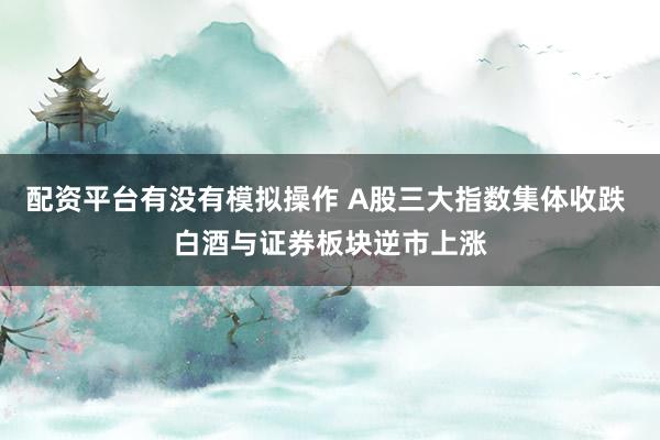 配资平台有没有模拟操作 A股三大指数集体收跌 白酒与证券板块逆市上涨